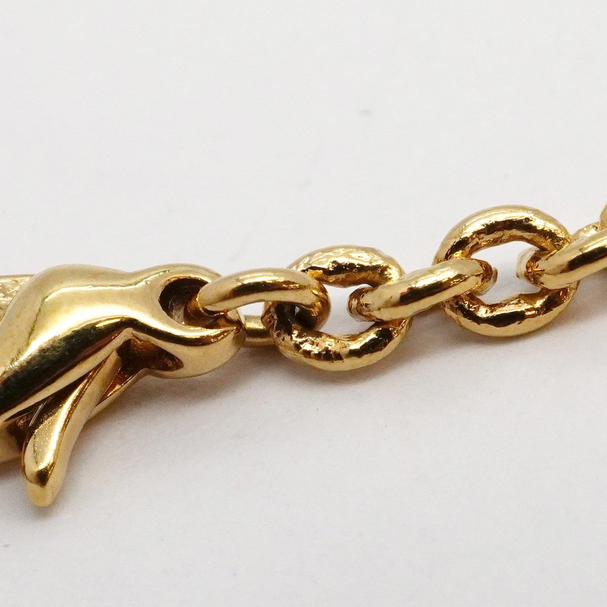 ★SALE【6jdb0317-k】クリスチャンディオール ネックレス ディオールロゴ GPメッキ ゴールド【中古】レディース