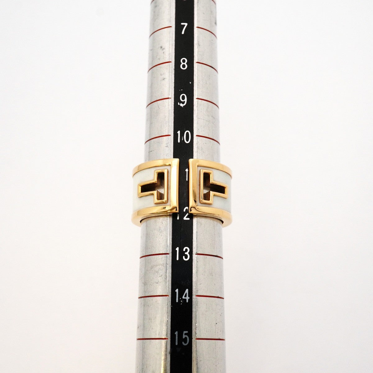 ★最終価格【6jdb0393】ティファニー リング Tカットアウト K18YG イエローゴールド セラミック ホワイト 12号【中古】レディース