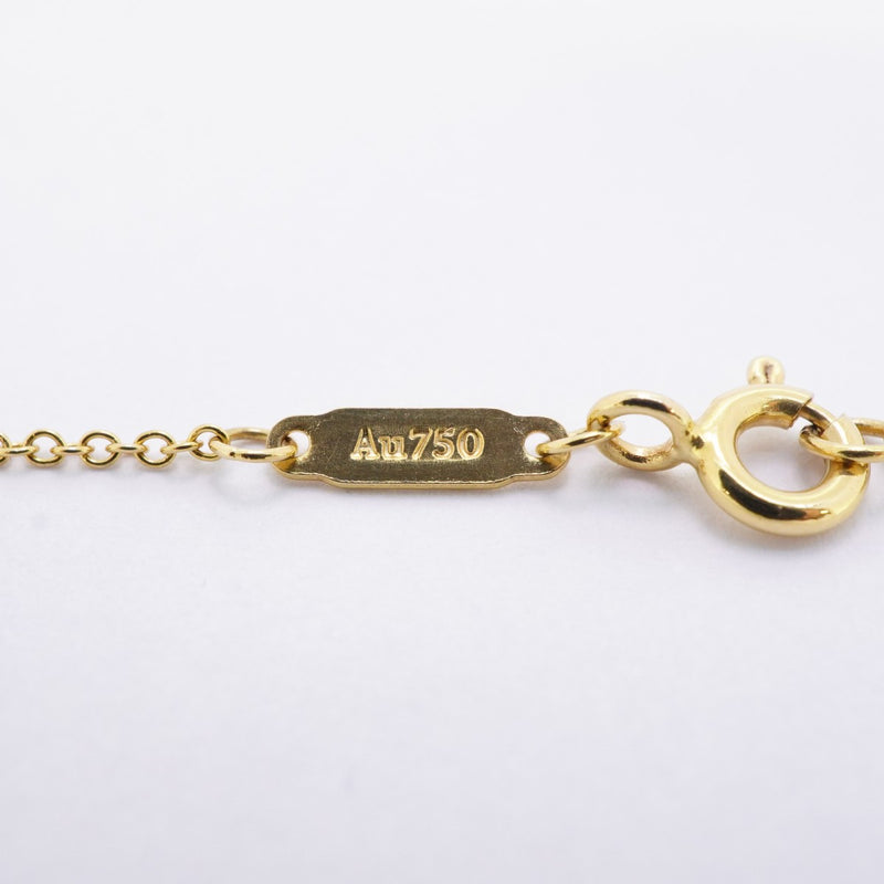 【6jdb0415-03】ティファニー ネックレス Tスマイル ミニ K18YG イエローゴールド ダイヤモンド【中古】レディース