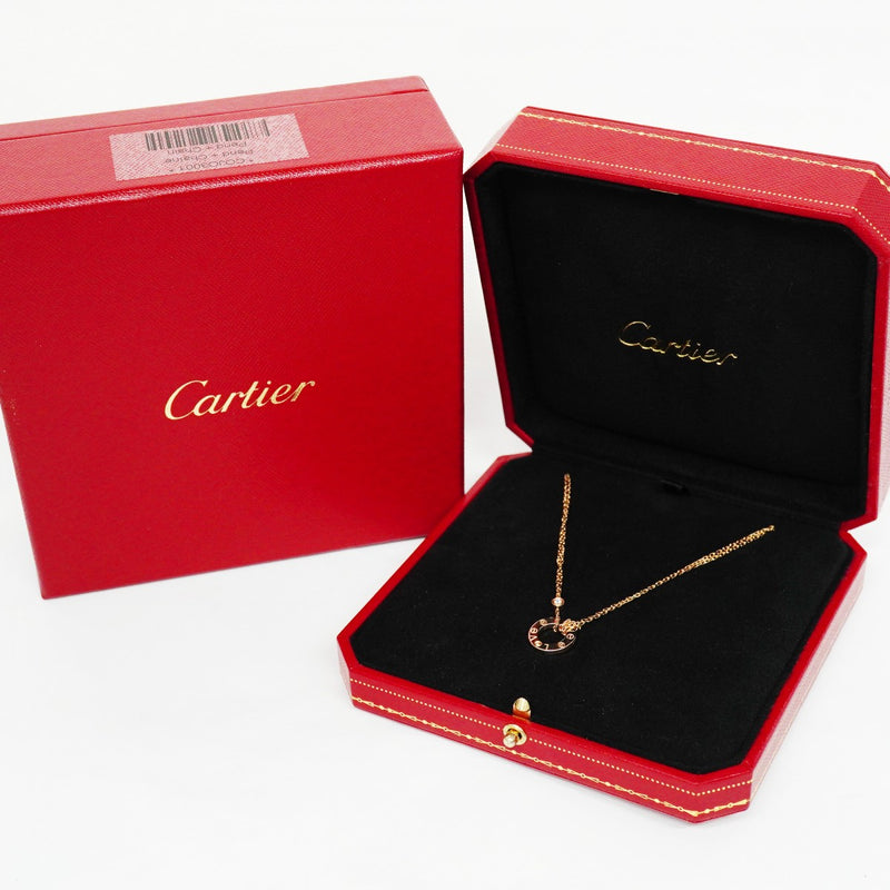 ★在庫処分★最終価格【6jdb0415-25】カルティエ ネックレス ラブサークル 2PD K18PG ピンクゴールド ダイヤモンド【中古】レディース