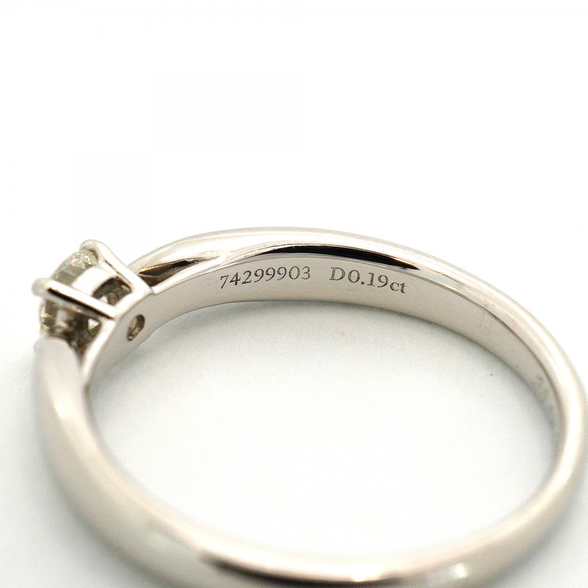 ★在庫処分★最終価格【6jdb0415-27】ティファニー リング ハーモニー 1PD Pt950 プラチナ ダイヤモンド 0.19ct 7.5号【中古】レディース