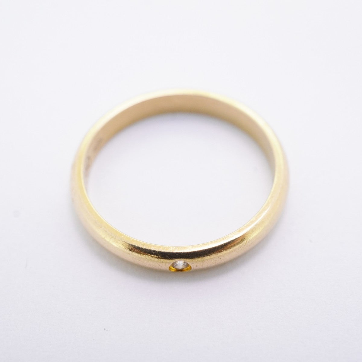 ★最終価格★SALE【6jdb0415-38】カルティエ リング クラシック 1PD K18YG イエローゴールド ダイヤモンド ＃48【中古】レディース