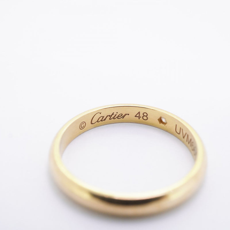 ★最終価格★SALE【6jdb0415-38】カルティエ リング クラシック 1PD K18YG イエローゴールド ダイヤモンド ＃48【中古】レディース