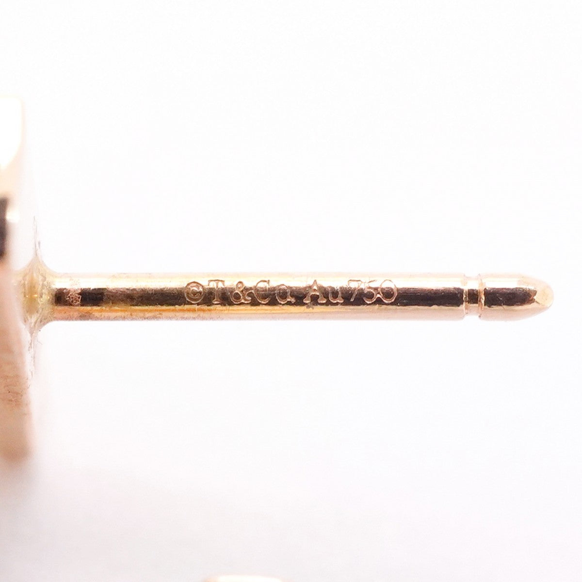 【6jdb0415-39】ティファニー ピアス Tワン フープ K18PG ピンクゴールド ダイヤモンド 0.20ct【中古】レディース