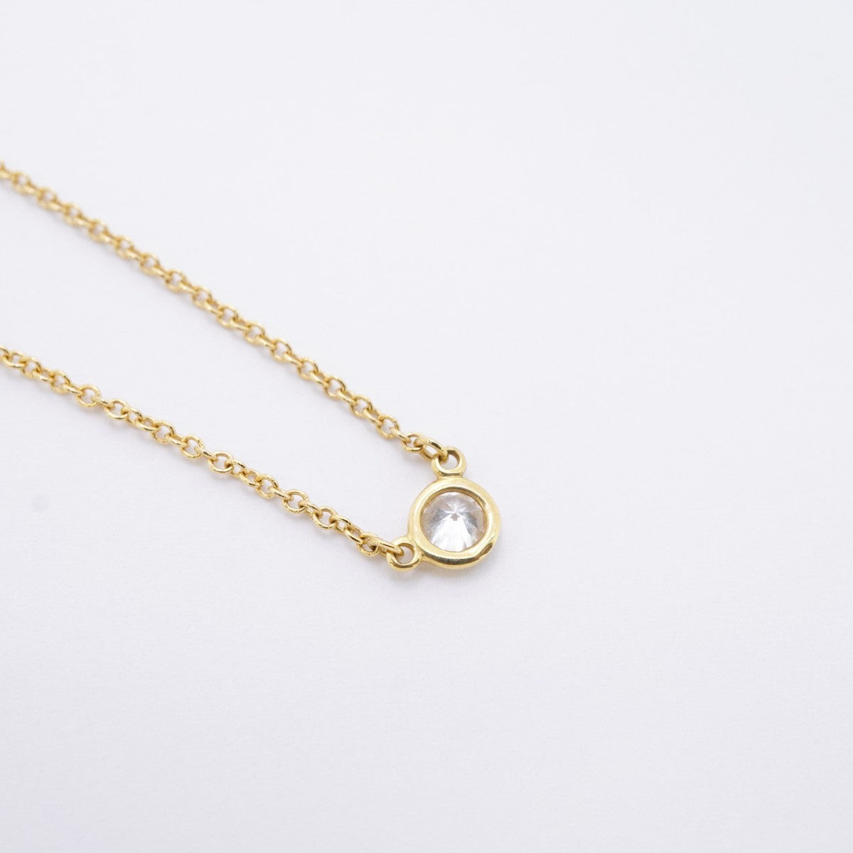 ★在庫処分★最終価格【6jdb0415-44】ティファニー ネックレス バイザヤード 1PD K18YG イエローゴールド ダイヤモンド【中古】レディース