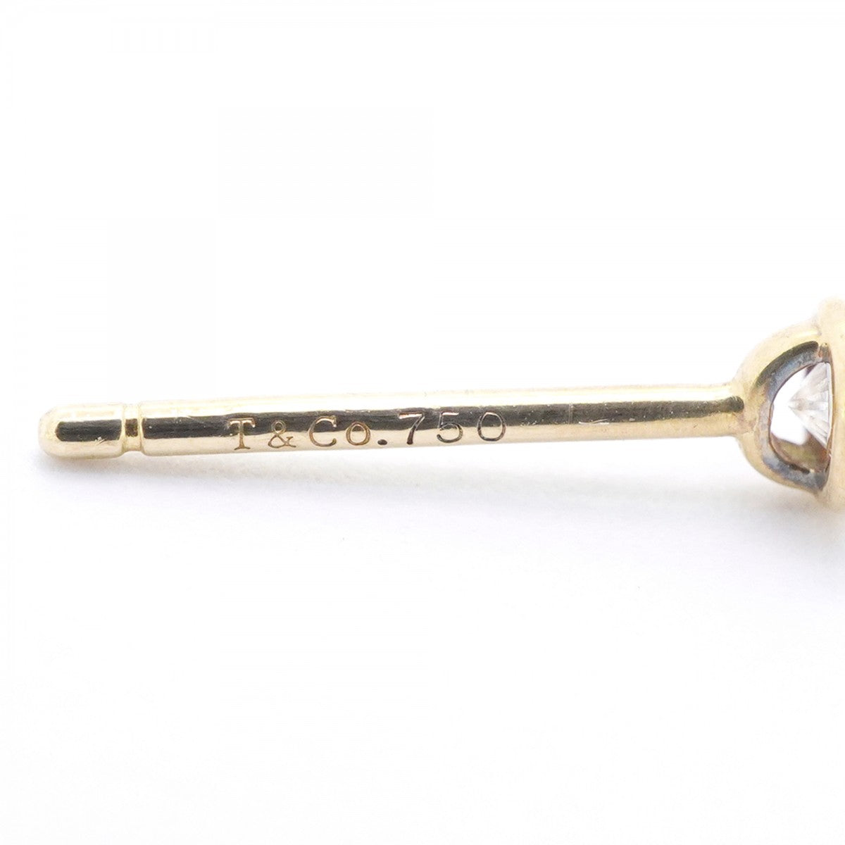 ★最終価格★SALE【6jdb0422-12】ティファニー ピアス バイザヤード 1PD K18YG イエローゴールド ダイヤモンド【中古】レディース