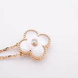 ★最終価格★SALE【6jdb0422-15】ヴァンクリーフ＆アーペル ネックレス ヴィンテージ アルハンブラ クリスマス限定 1PD K18PG ピンクゴールド ダイヤモンド ピンクマザーオブパール【中古】レディース