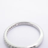 【6jdb0422-21】ティファニー リング ソレスト ハーフエタニティ Pt950 プラチナ ダイヤモンド 11.5号【中古】レディース