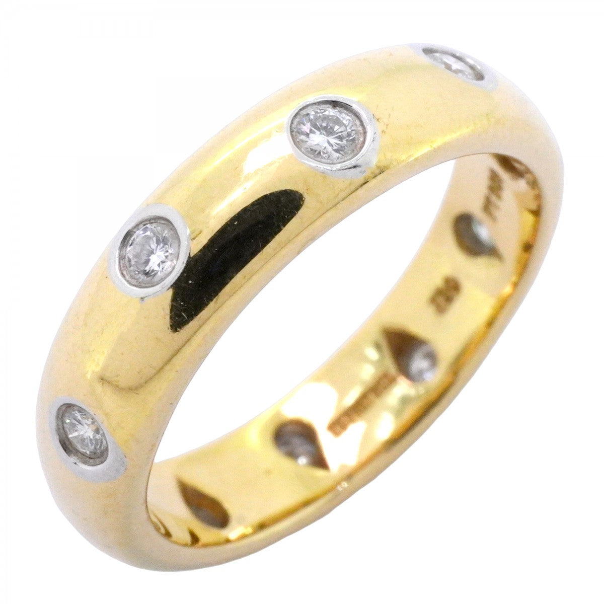 ★最終価格【6jdb0427-31】ティファニー リング ドッツ K18YG イエローゴールド Pt950 プラチナ 10号【中古】レディース
