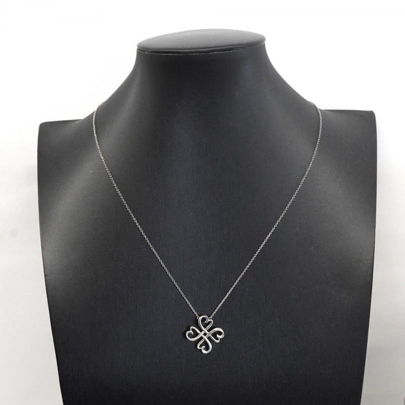 ★SALE【6jdb0514-k】ティファニー ネックレス ラビングハート/クローバー シルバー925【中古】レディース