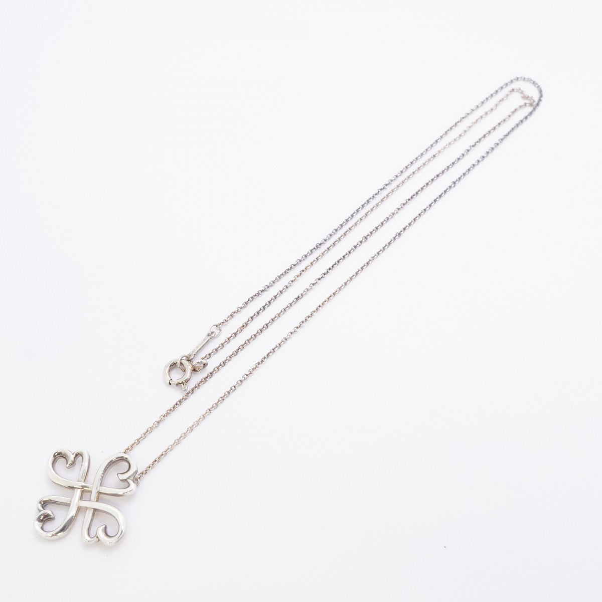 ★SALE【6jdb0514-k】ティファニー ネックレス ラビングハート/クローバー シルバー925【中古】レディース