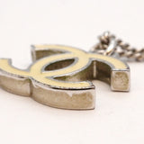 ★最終価格【6jdb0590-k】シャネル ネックレス ココマーク メタル シルバー ホワイト【中古】レディース