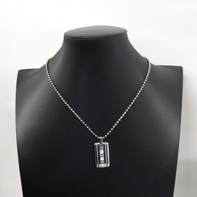 ★SALE【6jdb0642-k】ティファニー ネックレス アトラス プレート/ボールチェーン シルバー925【中古】レディース