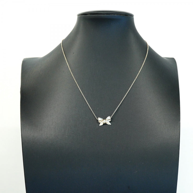 【6jdb0740-k】ティファニー ネックレス リボンモチーフ シルバー925【中古】レディース