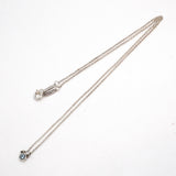 【6jdb0750-k】ティファニー ネックレス バイザヤード シルバー925 アクアマリン ブルー【中古】レディース