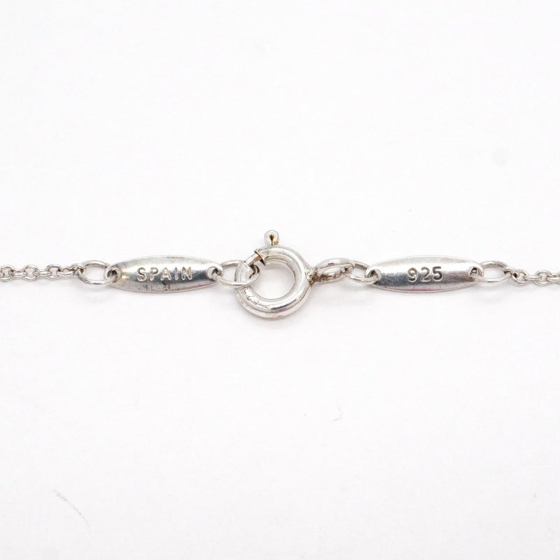 【6jdb0750-k】ティファニー ネックレス バイザヤード シルバー925 アクアマリン ブルー【中古】レディース
