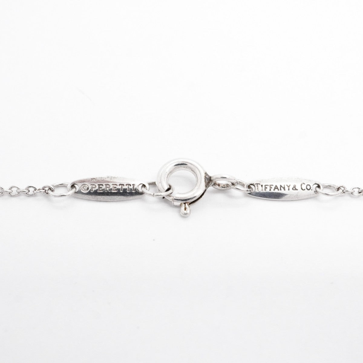【6jdb0750-k】ティファニー ネックレス バイザヤード シルバー925 アクアマリン ブルー【中古】レディース