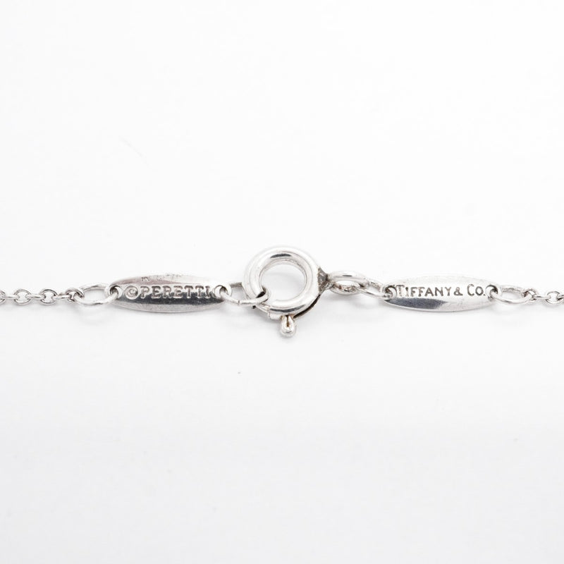 【6jdb0750-k】ティファニー ネックレス バイザヤード シルバー925 アクアマリン ブルー【中古】レディース