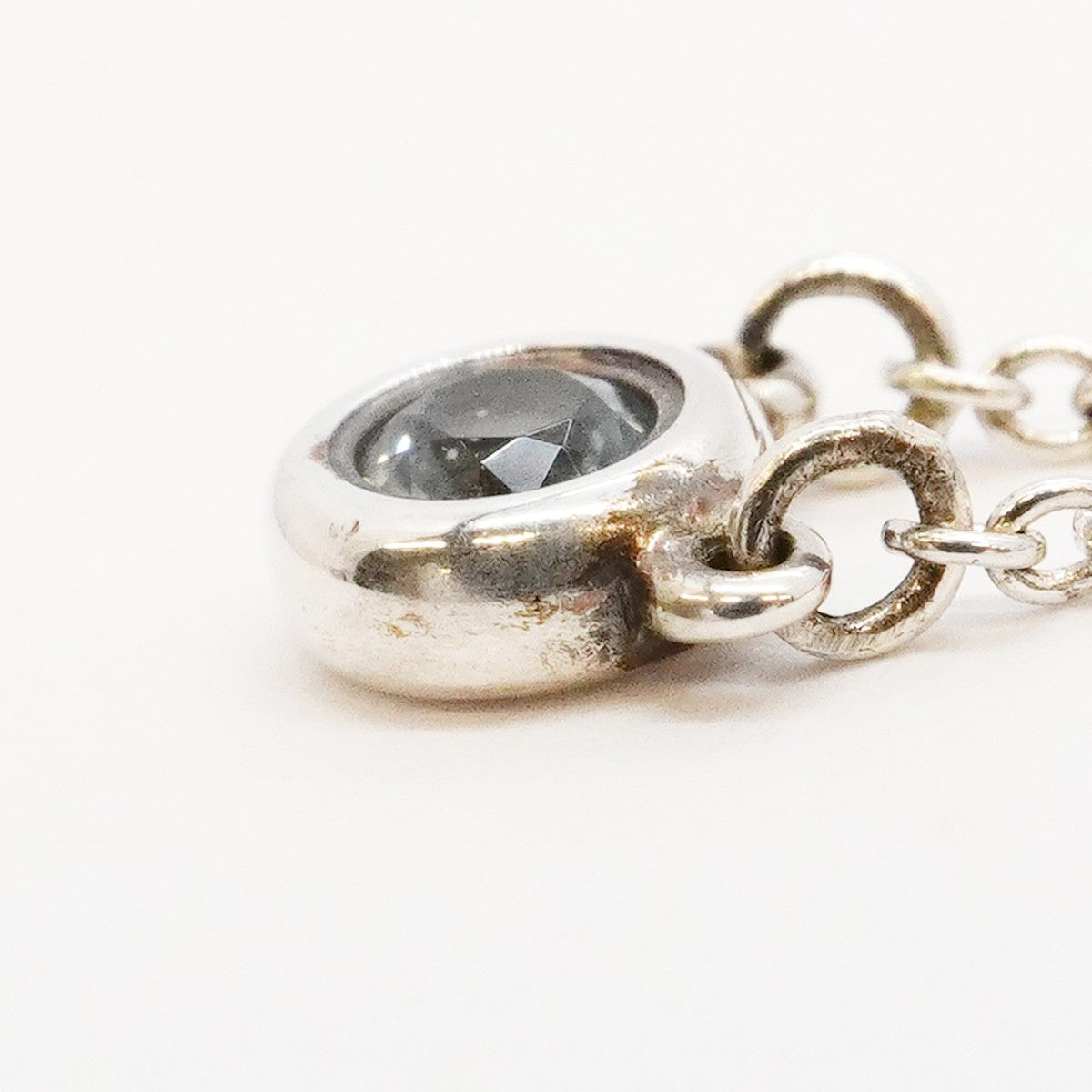 【6jdb0750-k】ティファニー ネックレス バイザヤード シルバー925 アクアマリン ブルー【中古】レディース