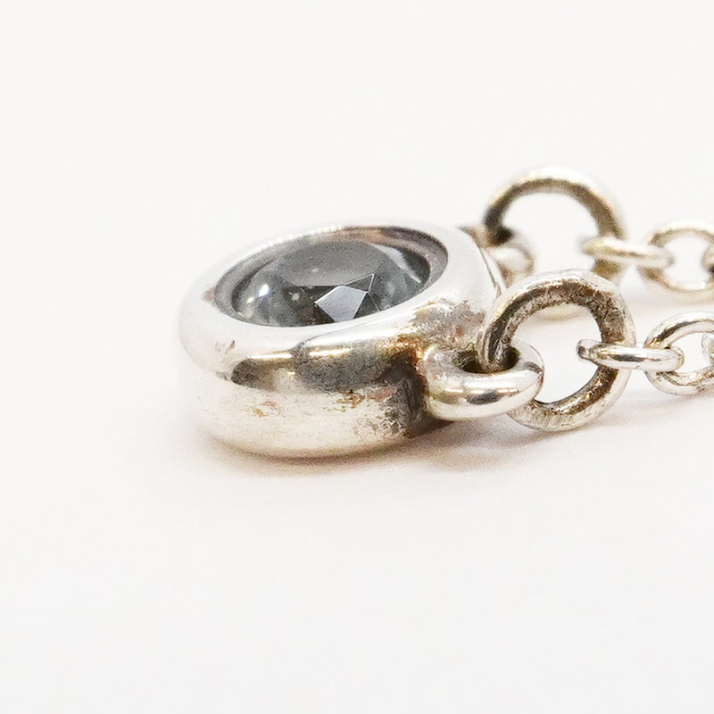 【6jdb0750-k】ティファニー ネックレス バイザヤード シルバー925 アクアマリン ブルー【中古】レディース