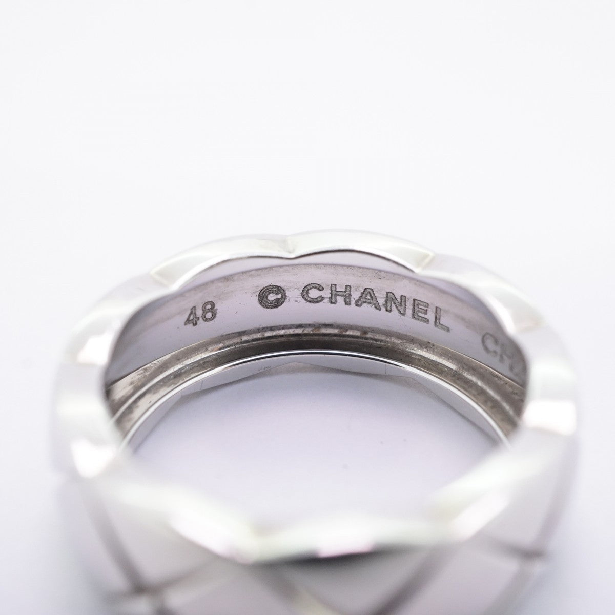 ★SALE【6jdb0800】シャネル リング ココクラッシュ K18WG ホワイトゴールド ＃48【中古】レディース