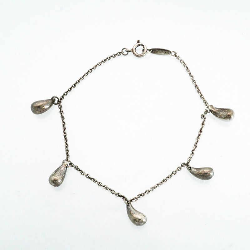 【6jfb0021-k】ティファニー ブレスレット ティアドロップ 5P シルバー925【中古】レディース
