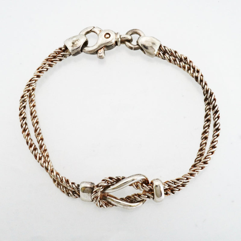 【6jfb0022-k】ティファニー ブレスレット センターノット/ダブルロープ シルバー925【中古】メンズ レディース ユニセックス