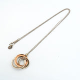 【6jfb0024-k】ティファニー ネックレス 1837/インターロッキング シルバー925 ルベドメタル【中古】レディース