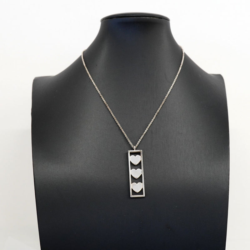 【6jfb0026-k】ティファニー ネックレス トリプルハート シルバー925【中古】レディース