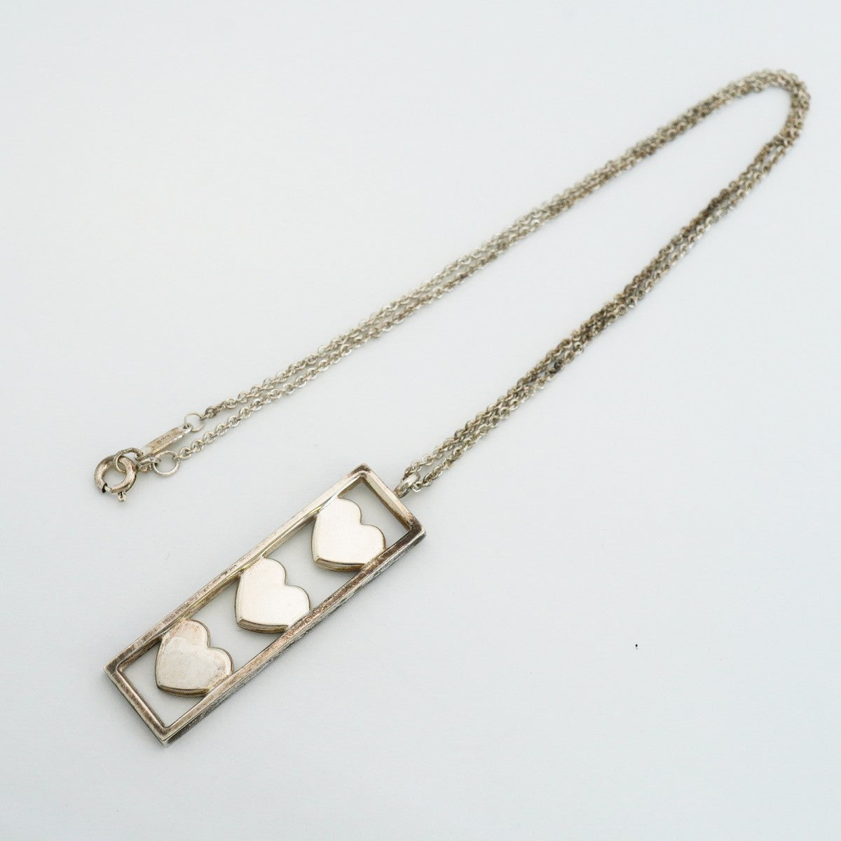 【6jfb0026-k】ティファニー ネックレス トリプルハート シルバー925【中古】レディース
