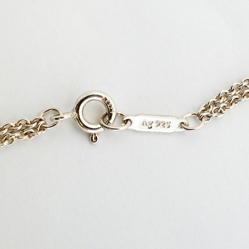 【6jfb0028-k】ティファニー ネックレス インフィニティ ダブルチェーン シルバー925【中古】レディース