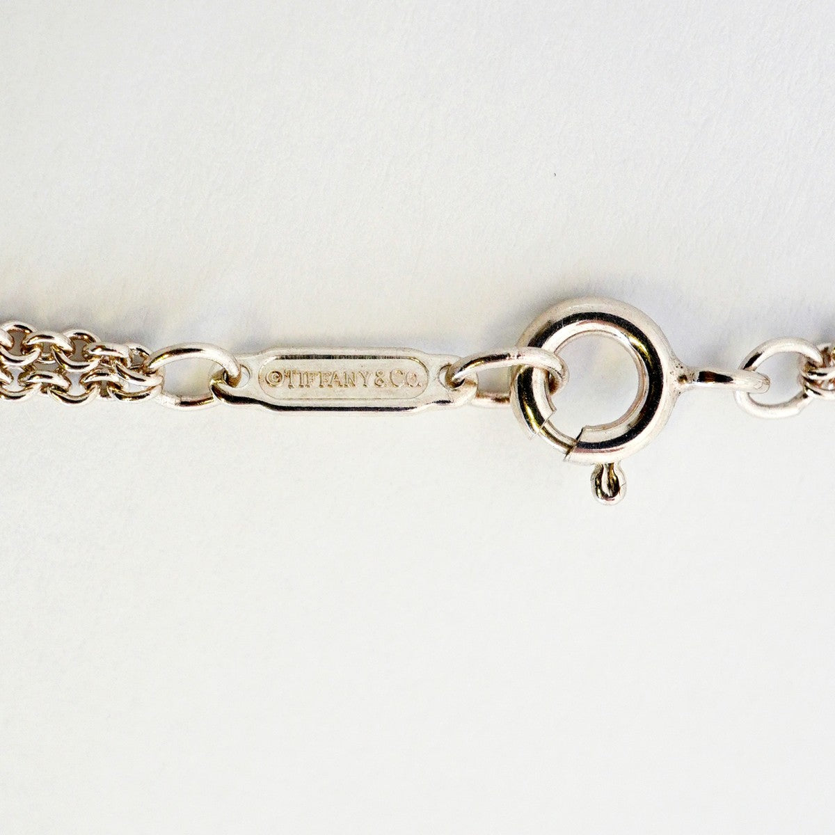 【6jfb0028-k】ティファニー ネックレス インフィニティ ダブルチェーン シルバー925【中古】レディース