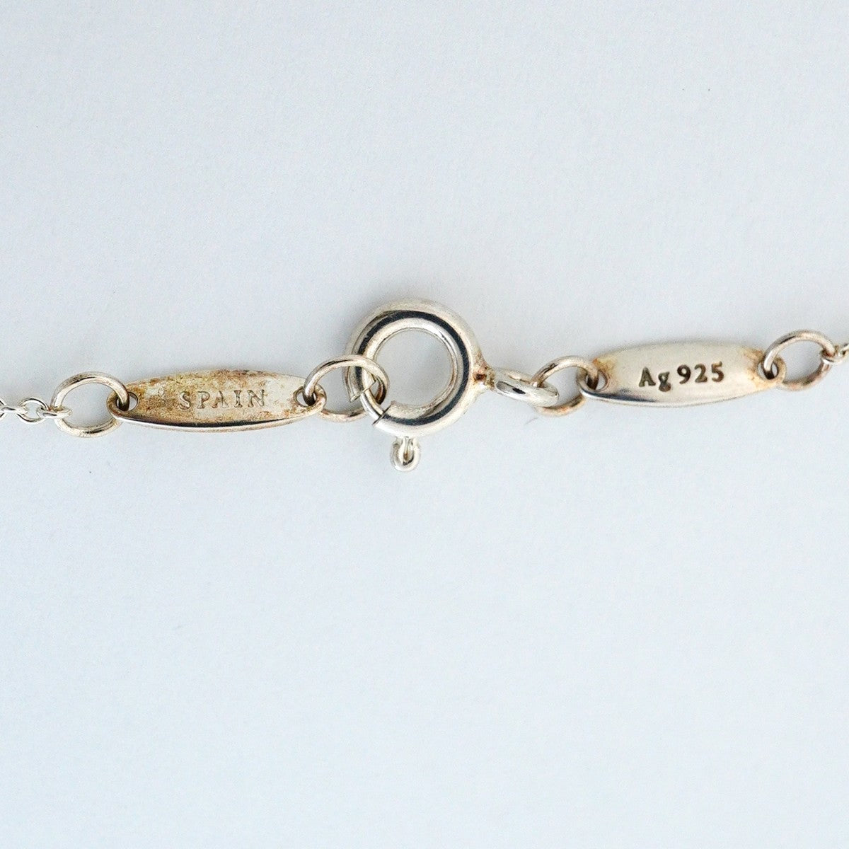 【6jfb0030-k】ティファニー ネックレス バイザヤード シルバー925 アクアマリン ブルー【中古】レディース