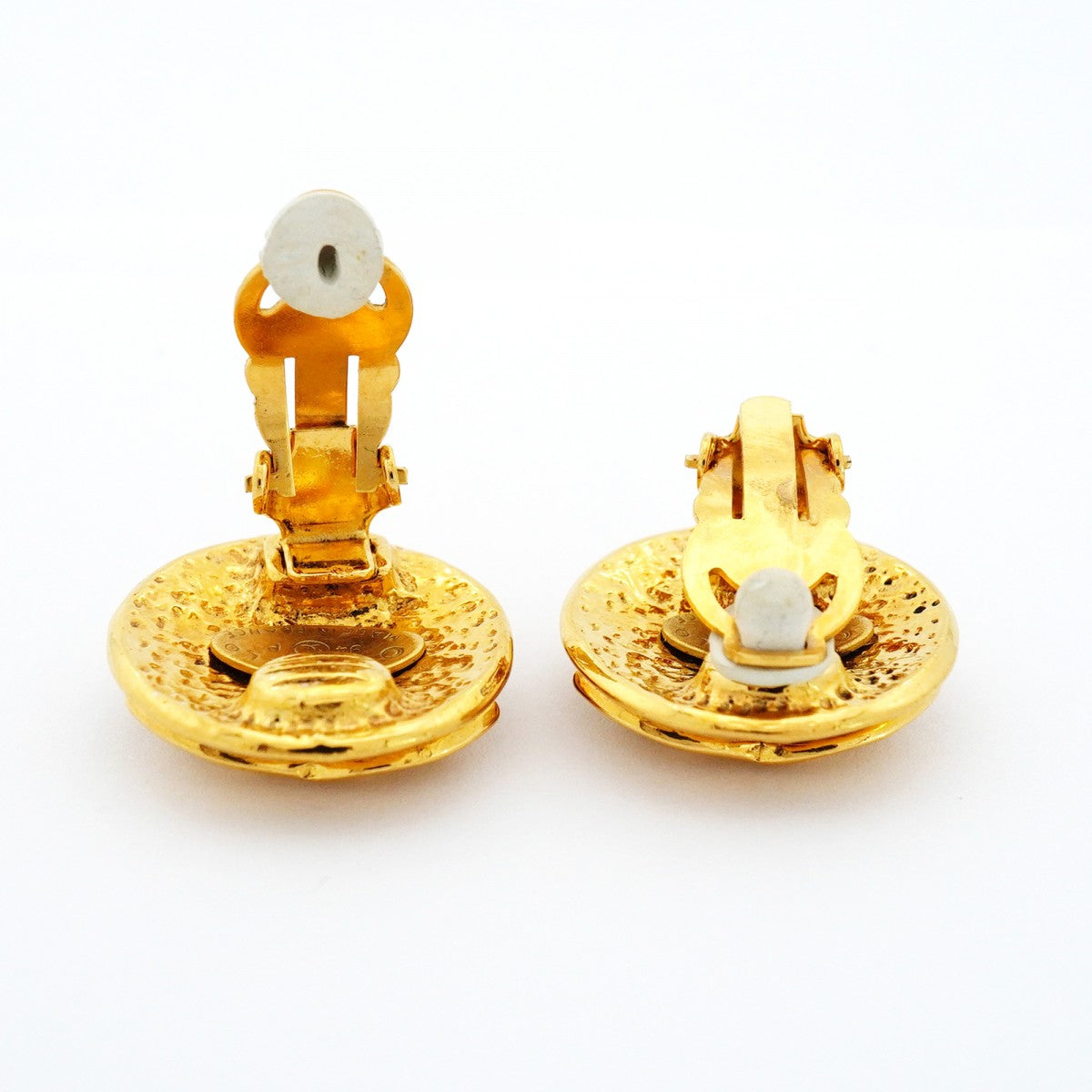 【6jeb0121-k】シャネル イヤリング ヴィンテージ ココマーク 丸型 サークル GPメッキ ゴールド【中古】レディース