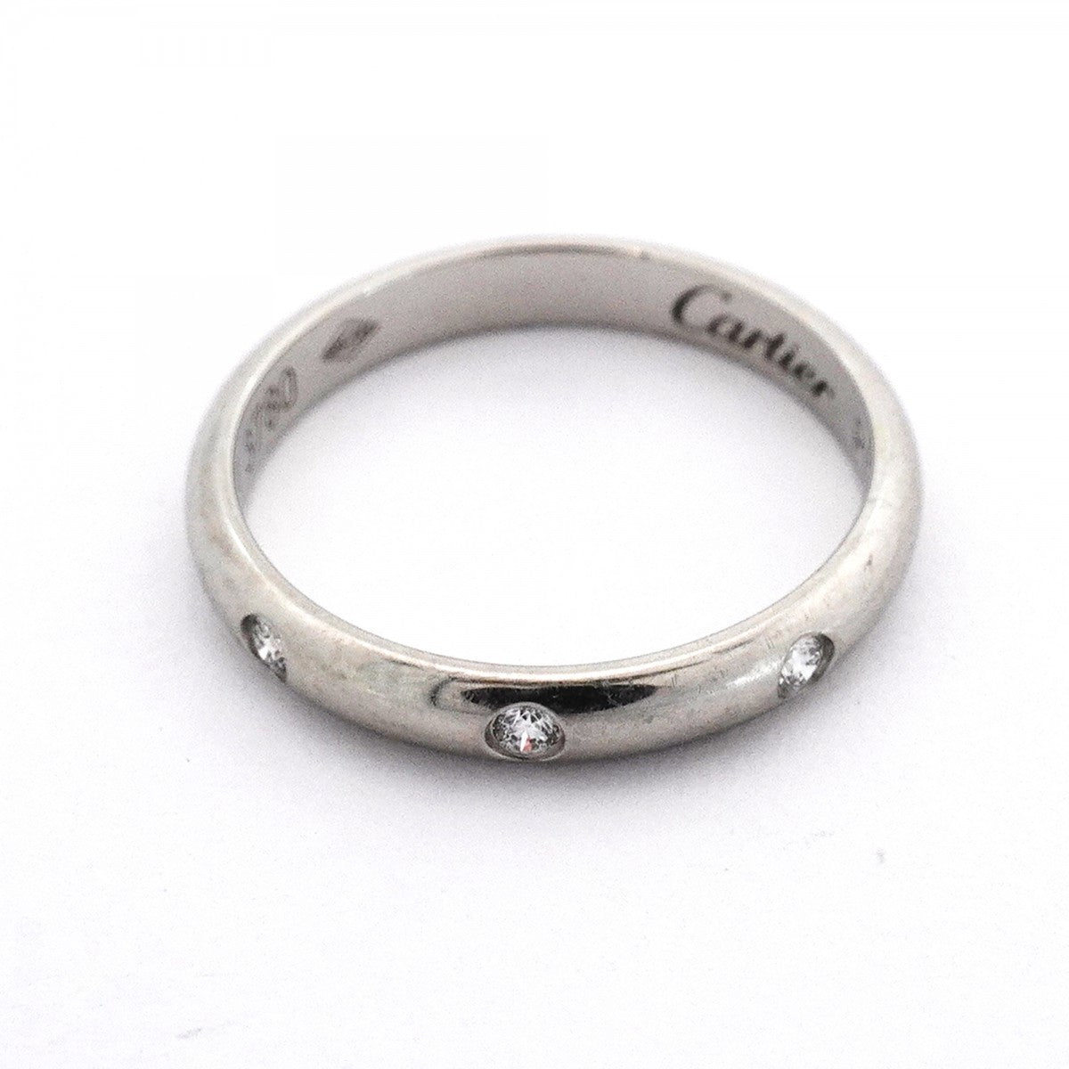【6jeb0393】カルティエ リング クラシック 3PD Pt950 プラチナ ダイヤモンド ＃46【中古】レディース