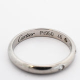【6jeb0393】カルティエ リング クラシック 3PD Pt950 プラチナ ダイヤモンド ＃46【中古】レディース