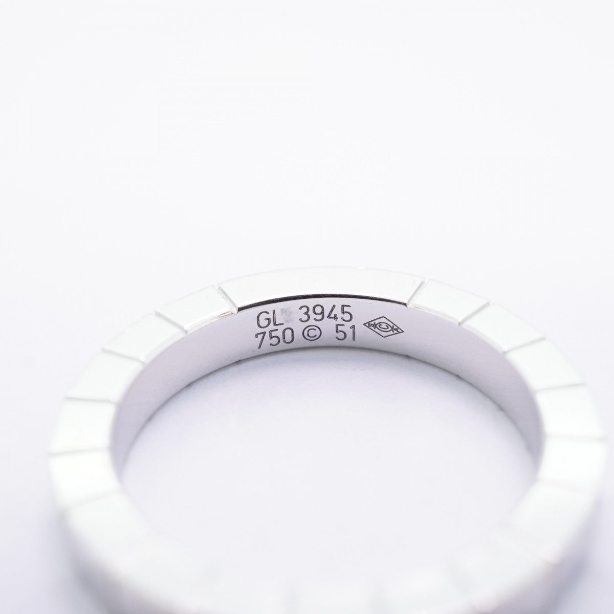 【6jeb0402】カルティエ リング ラニエール K18WG ホワイトゴールド ＃51【中古】レディース