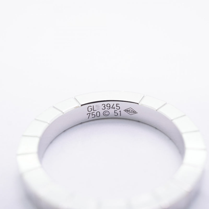 【6jeb0402】カルティエ リング ラニエール K18WG ホワイトゴールド ＃51【中古】レディース