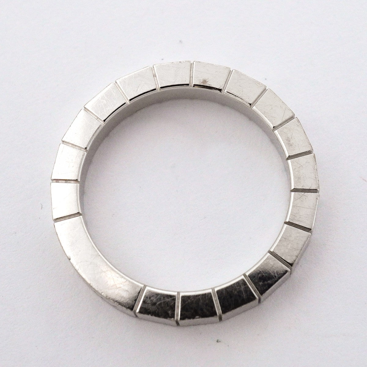 【6jeb0402】カルティエ リング ラニエール K18WG ホワイトゴールド ＃51【中古】レディース