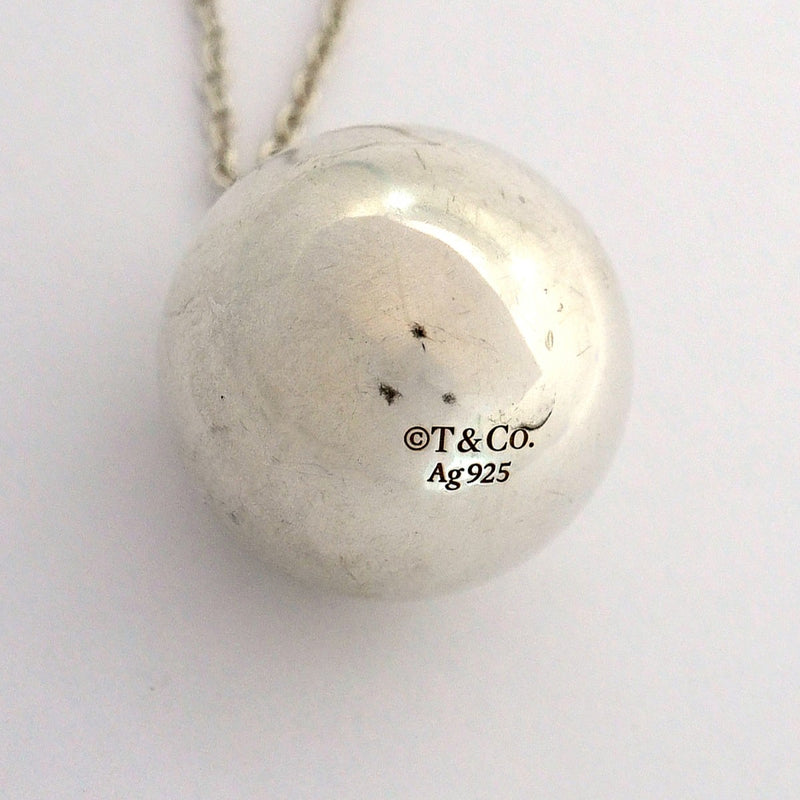【6jeb0420】ティファニー ネックレス ハードウェアボール シルバー925【中古】レディース