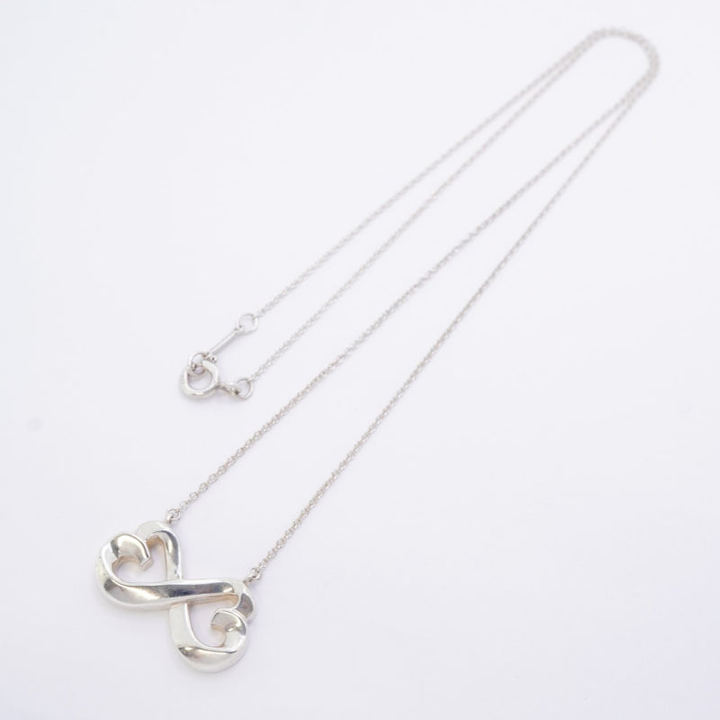 【6jeb0468】ティファニー ネックレス ダブルラビングハート シルバー925【中古】レディース