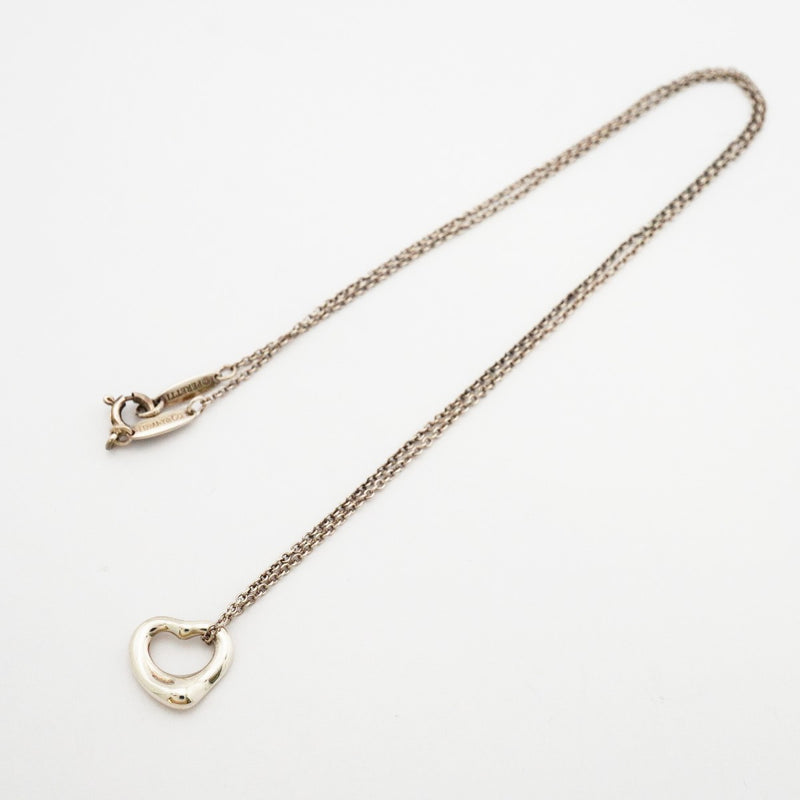 【6jeb0590】ティファニー ネックレス オープンハート シルバー925【中古】レディース