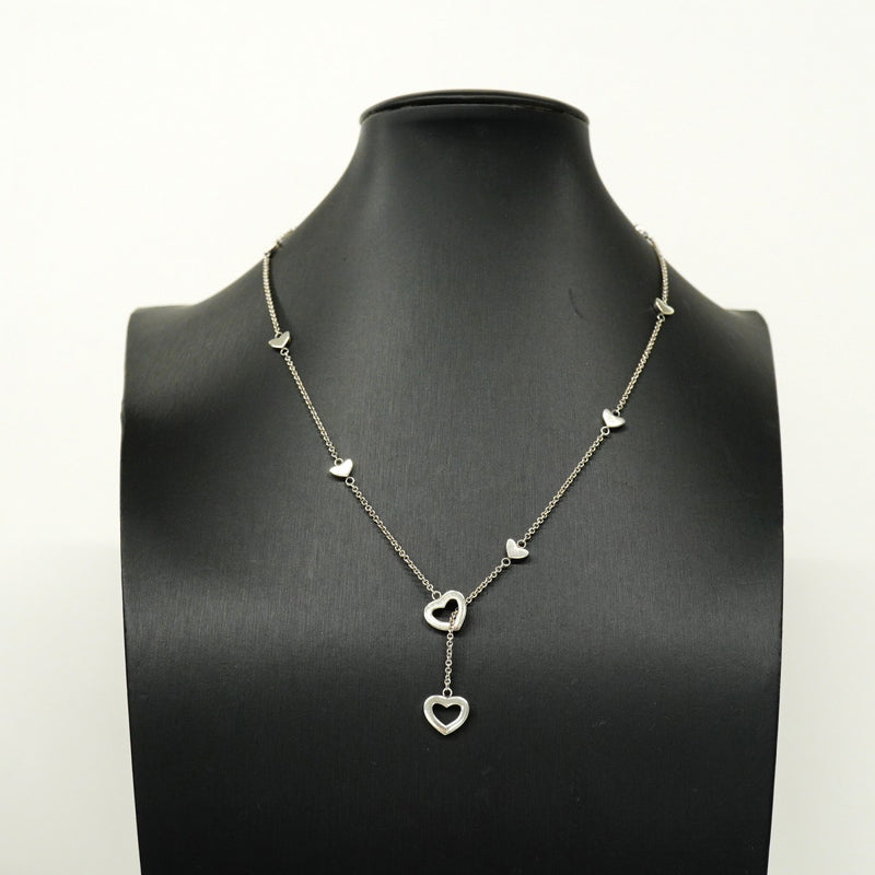 【6jeb0595-k】ティファニー ネックレス ハートリンク/ラリアット シルバー925【中古】レディース