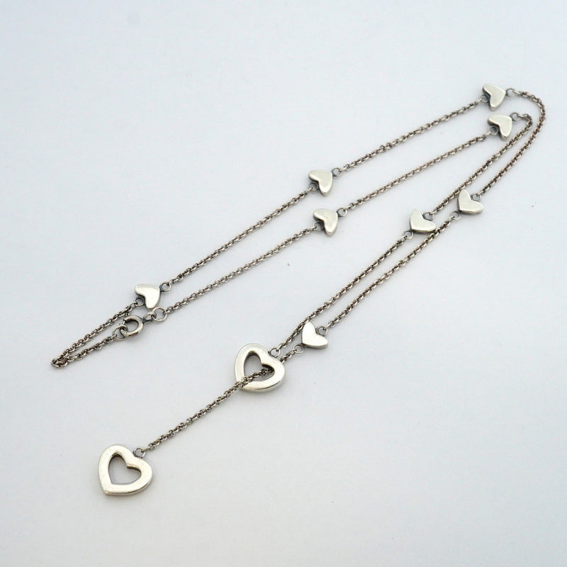 【6jeb0595-k】ティファニー ネックレス ハートリンク/ラリアット シルバー925【中古】レディース
