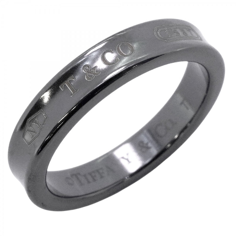 【6jeb0644】ティファニー リング ナロー チタン ブラック 15号【中古】メンズ レディース ユニセックス