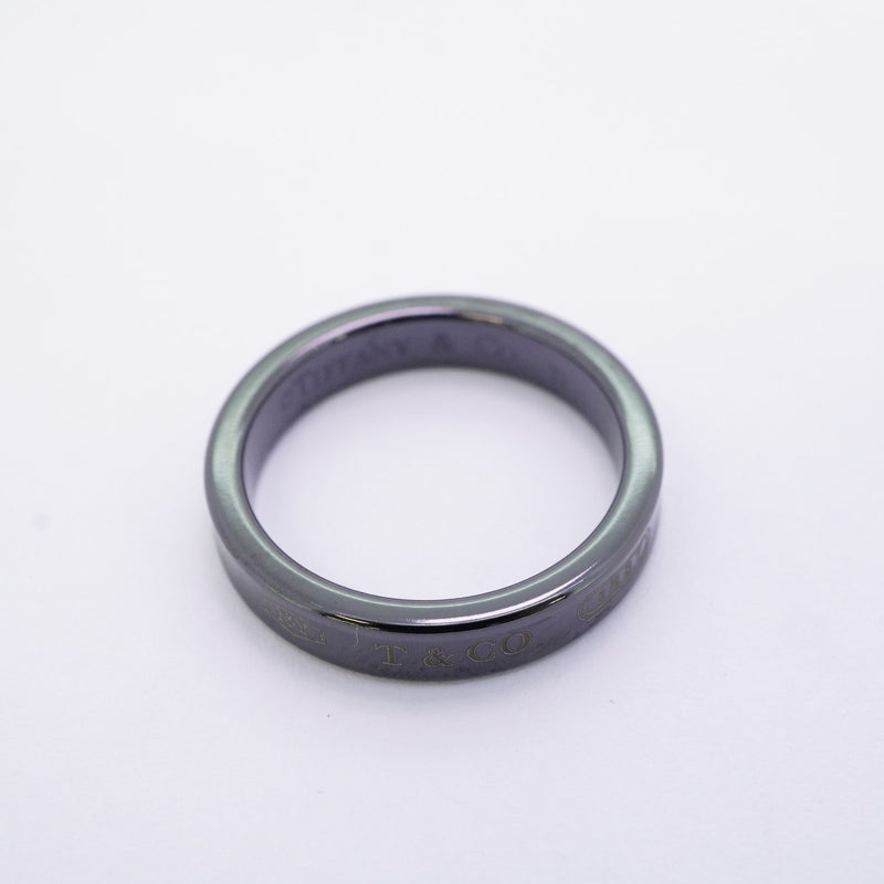 【6jeb0644】ティファニー リング ナロー チタン ブラック 15号【中古】メンズ レディース ユニセックス
