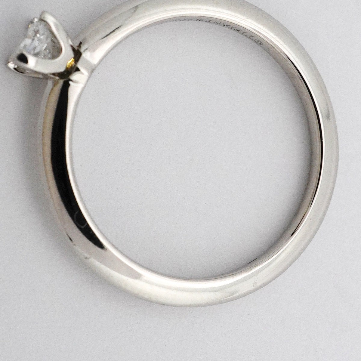 【6jeb0662】ティファニー リング ソリティア スクエアカット 1PD Pt950 プラチナ ダイヤモンド 0.18ct 14号【中古】レディース
