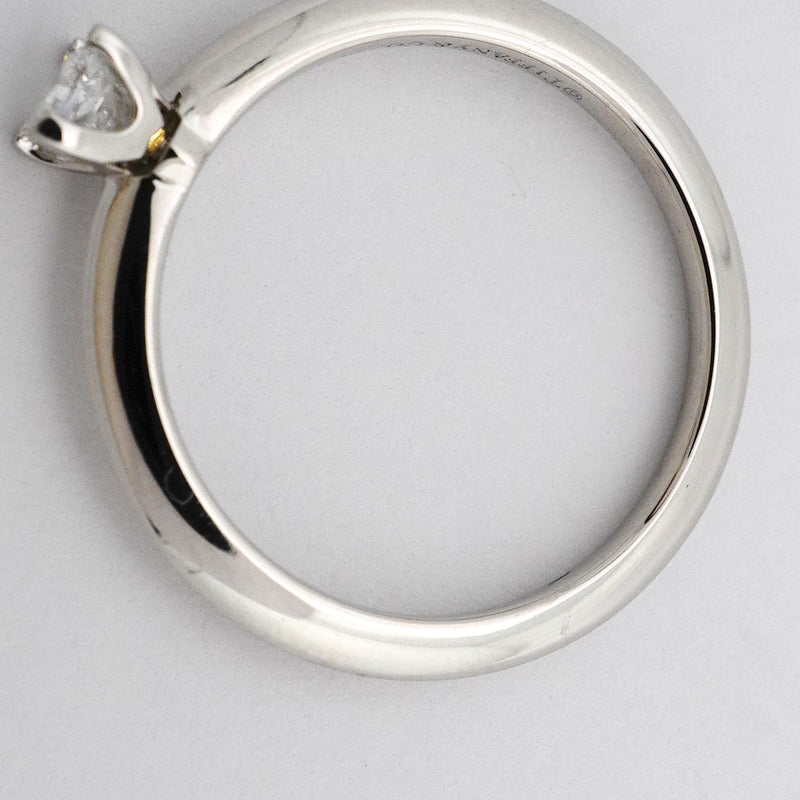 【6jeb0662】ティファニー リング ソリティア スクエアカット 1PD Pt950 プラチナ ダイヤモンド 0.18ct 14号【中古】レディース