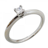 【6jeb0662】ティファニー リング ソリティア スクエアカット 1PD Pt950 プラチナ ダイヤモンド 0.18ct 14号【中古】レディース