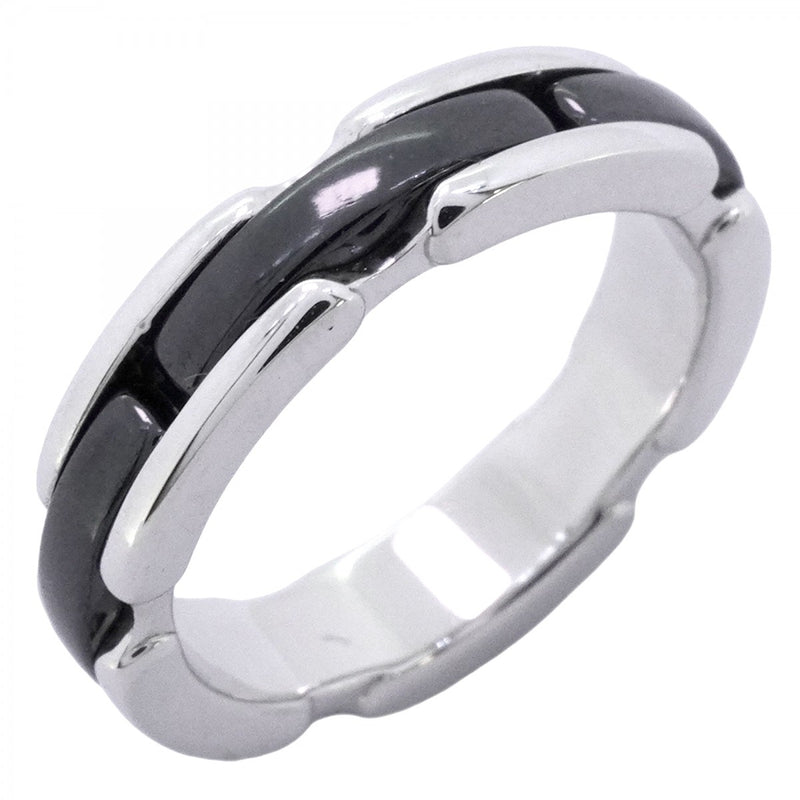 【6jeb0667】シャネル リング ウルトラコレクション K18WG ホワイトゴールド セラミック ブラック ＃47【中古】レディース